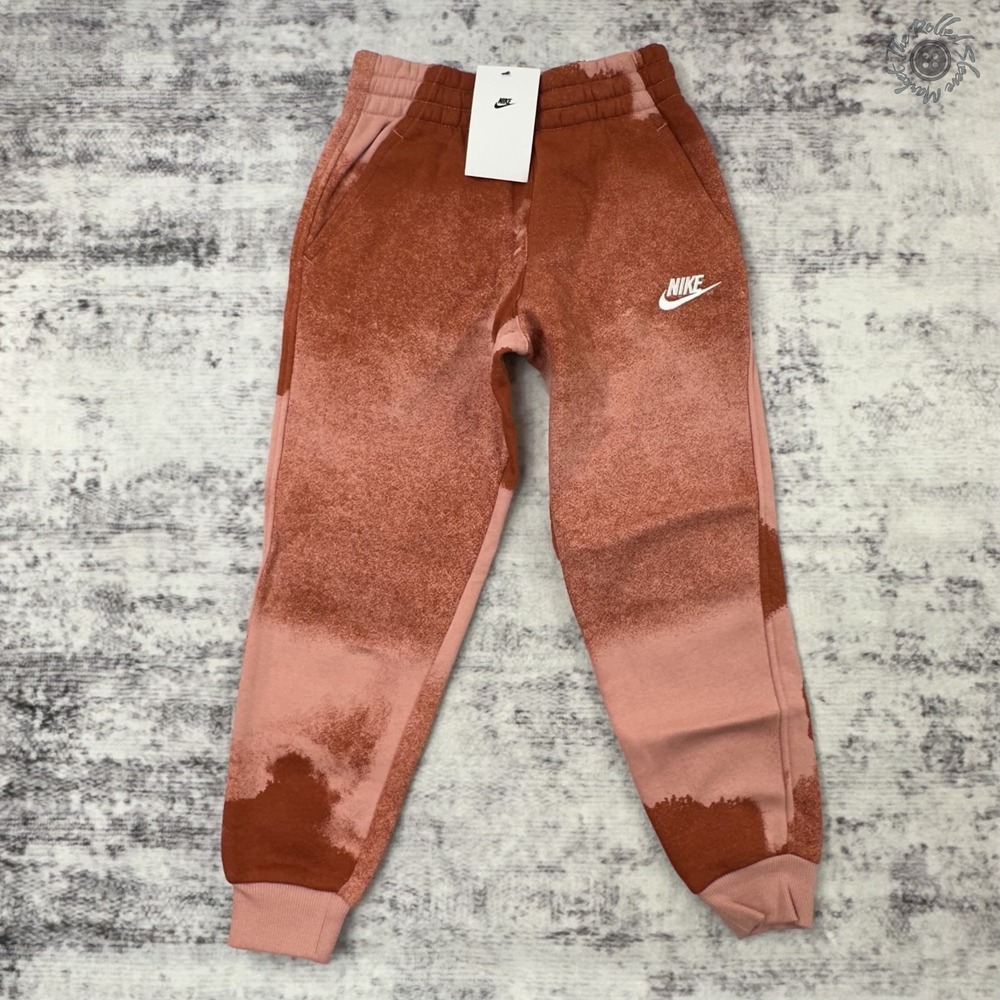 NWT Nike Sportswear‎ Joggers Youth Small Red/Salmon Abstract Print MSRP $60